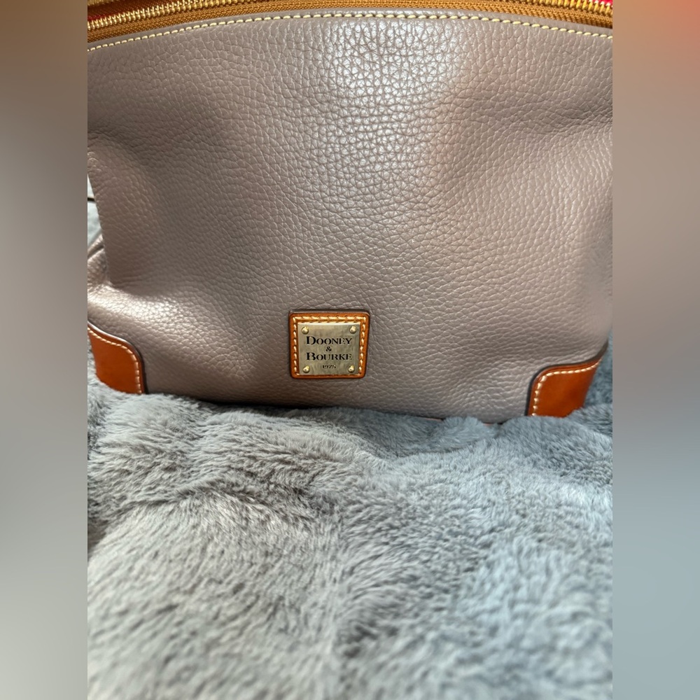 Dooney & Bourke Gray and Brown Crossbody Bag - Picture 7 of 9